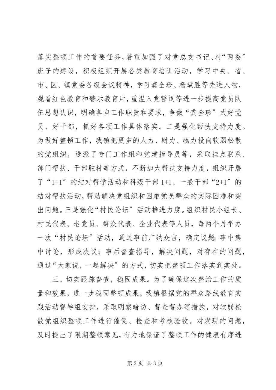 2023年整顿软弱涣散基层党组织的情况汇报.docx_第2页