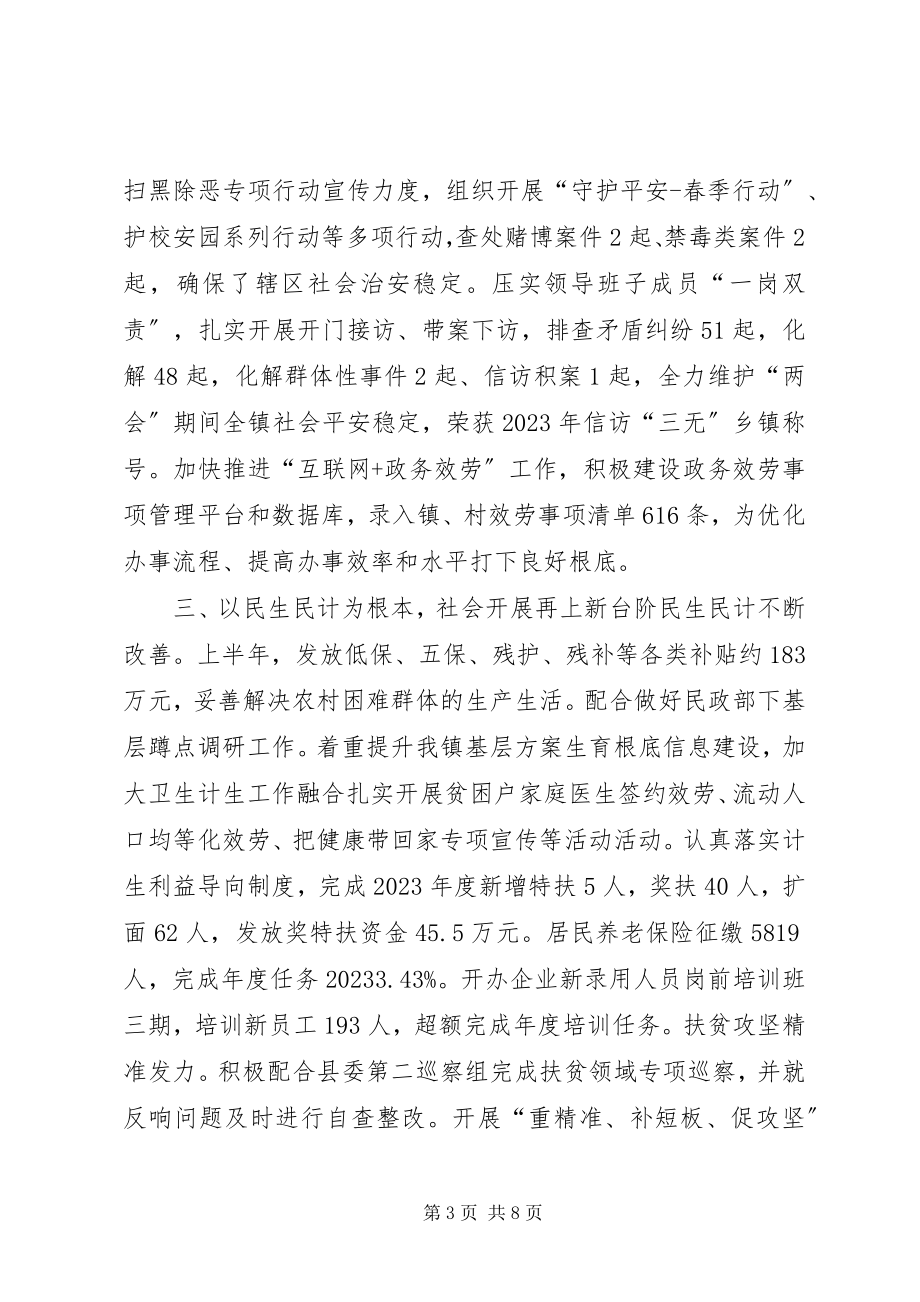 2023年乡镇度上半年工作总结及下半年工作计划.docx_第3页