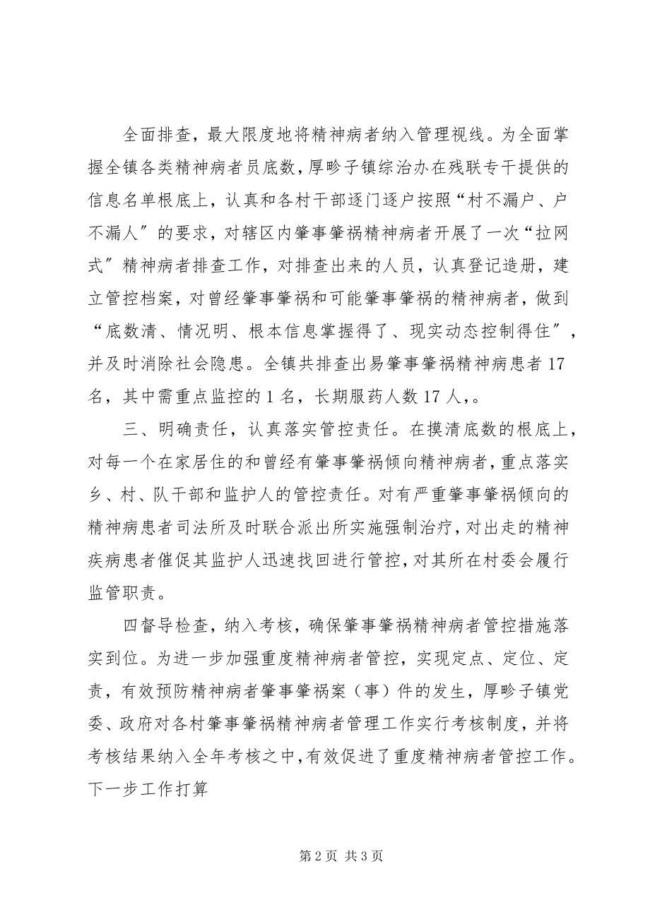 2023年乡镇开展肇事肇祸精神病者排查工作总结.docx_第2页