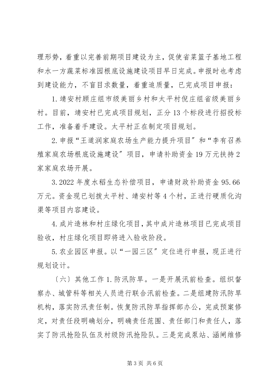 2023年街道农副业科上半年工作总结.docx_第3页