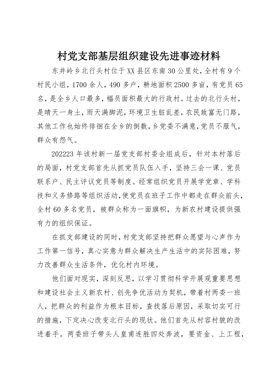 2023年村党支部基层组织建设先进事迹材料新编.docx_第1页