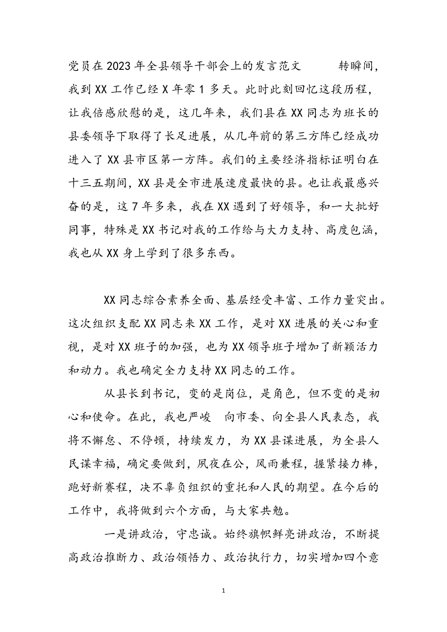 党员在2023年全县领导干部会上的发言.docx_第2页