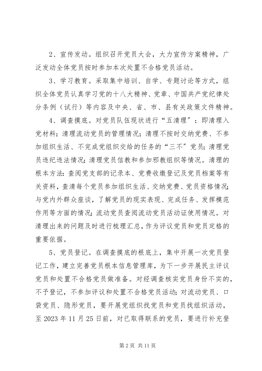 2023年民主评议党员处置实施方案.docx_第2页