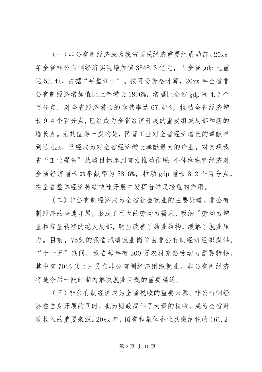 2023年民营经济发展形势工作汇报.docx_第2页