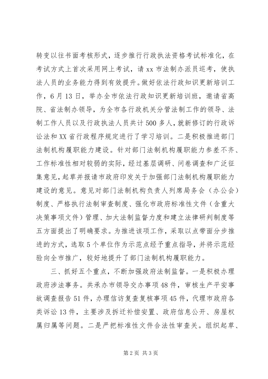 2023年法制办年度法治工作总结.docx_第2页