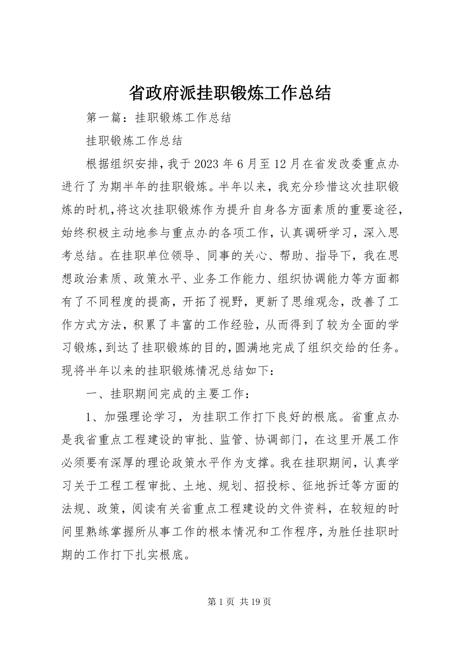 2023年省政府派挂职锻炼工作总结.docx_第1页