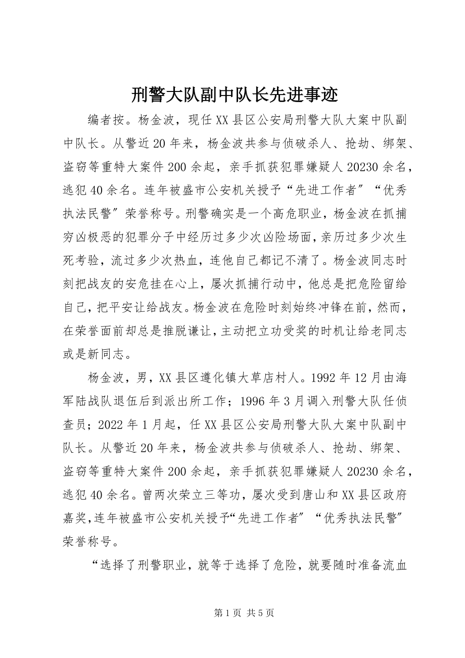 2023年刑警大队副中队长先进事迹.docx_第1页