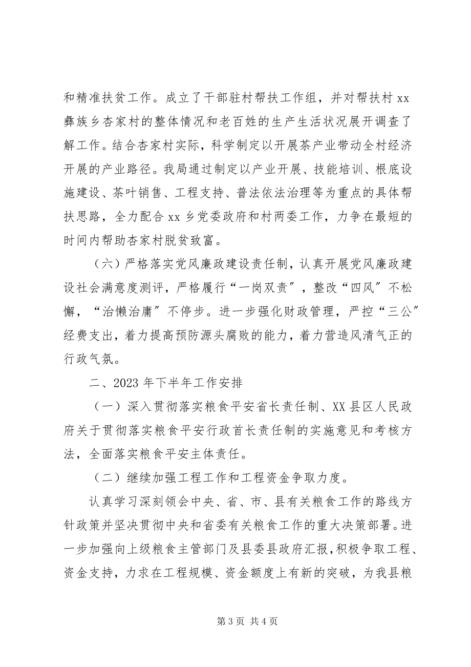 2023年县粮食局上半年工作总结和下半年工作安排.docx_第3页