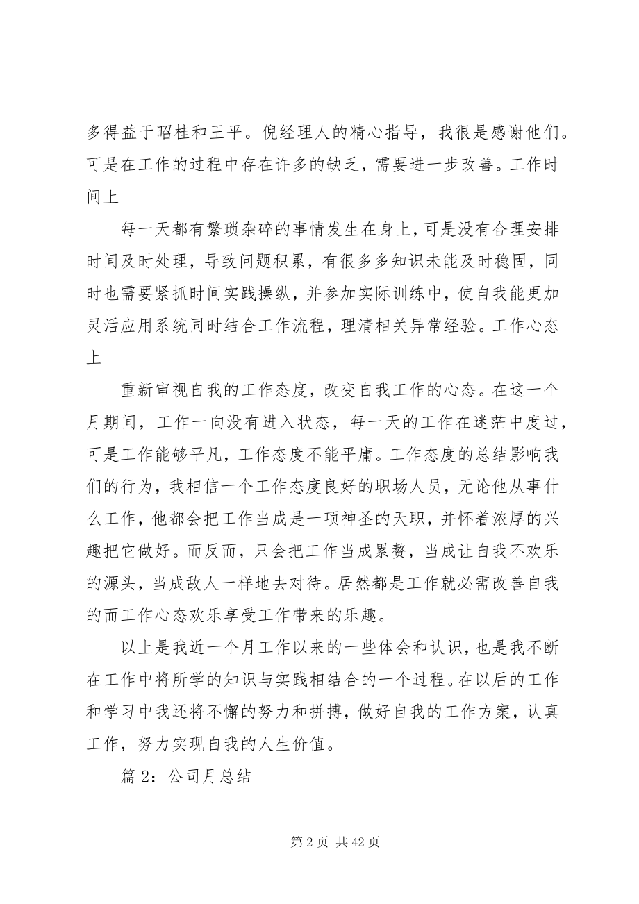 2023年公司月总结优选20篇.docx_第2页