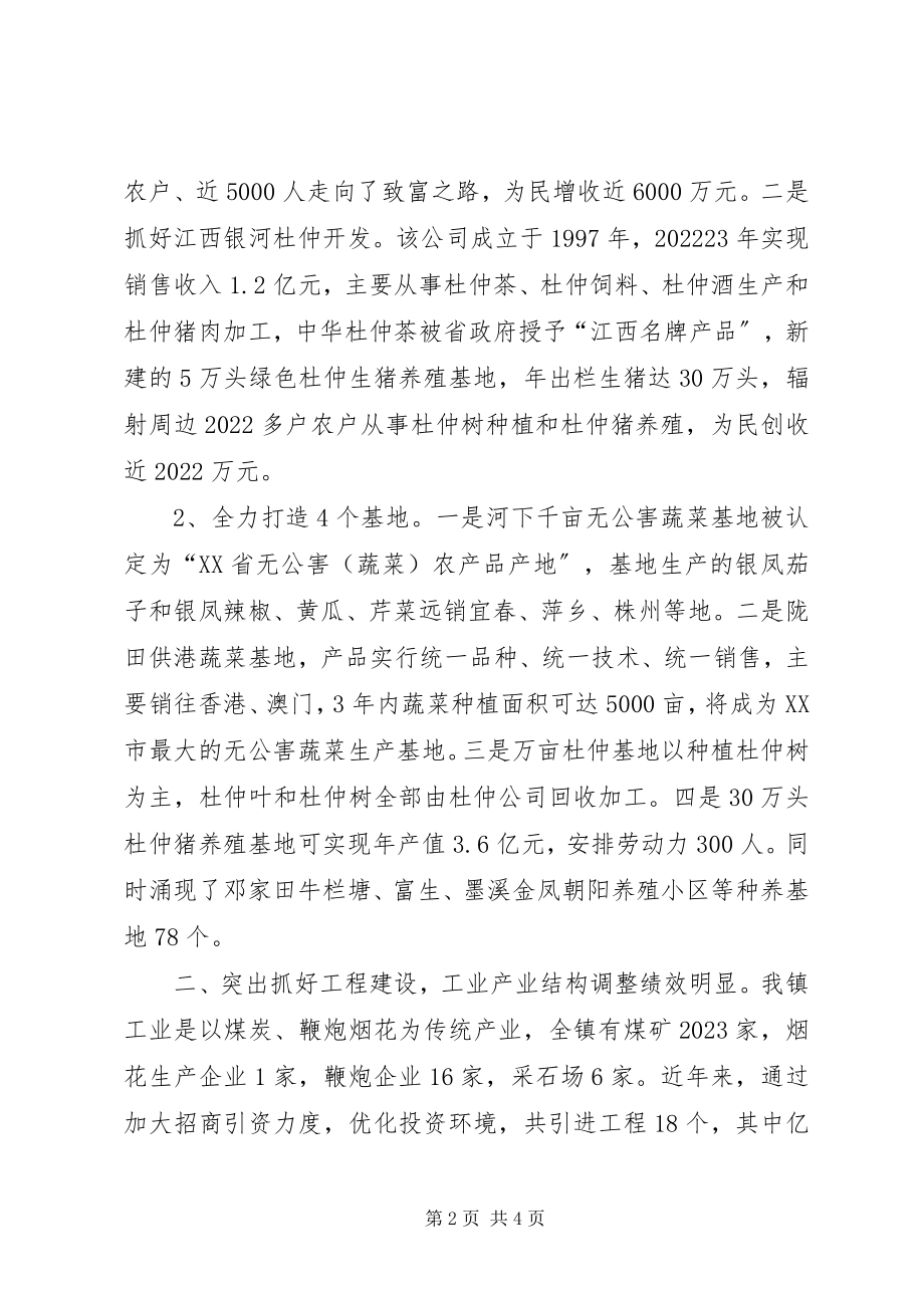 2023年银河镇经济社会发展情况汇报.docx_第2页