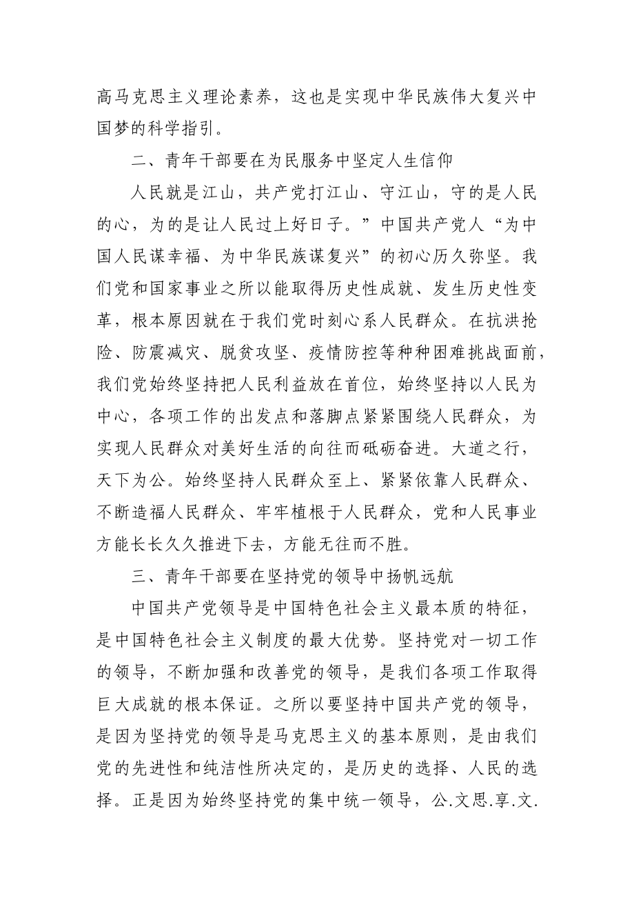 党办：青年干部建团百年感悟.docx_第2页