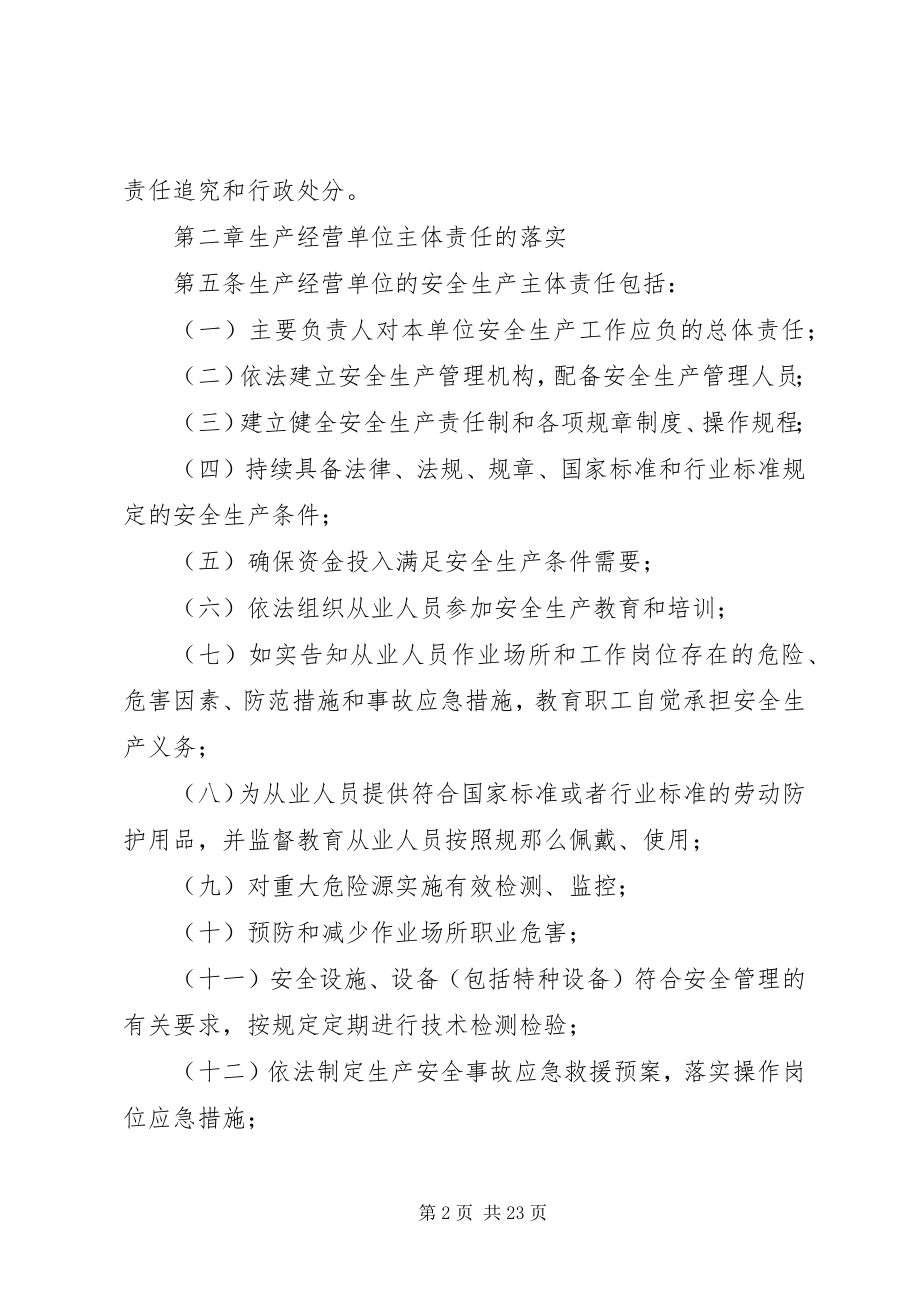 2023年XX省落实生产经营单位安全生产主体责任暂行规.docx_第2页