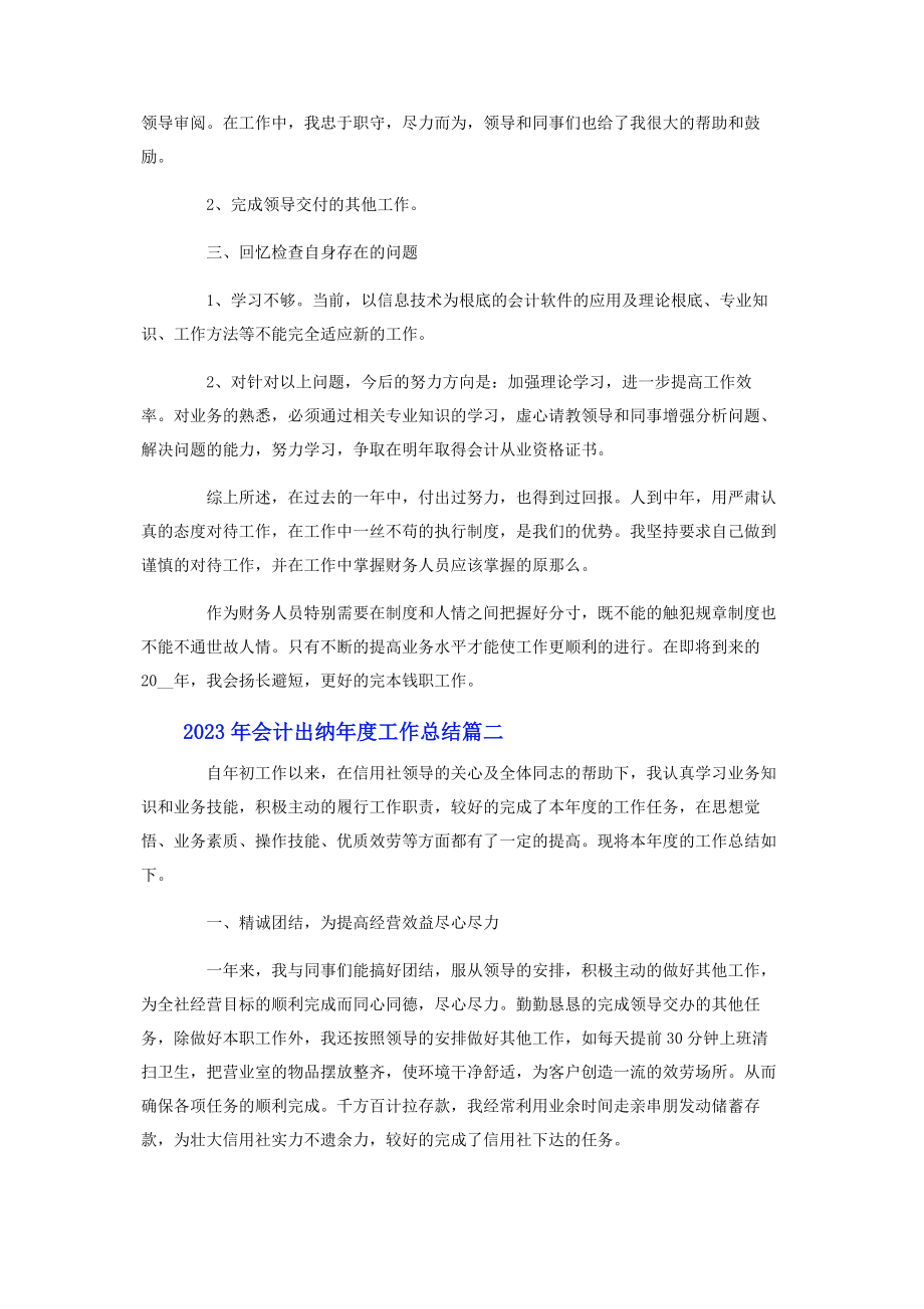 2023年会计出纳度工作总结.docx_第2页