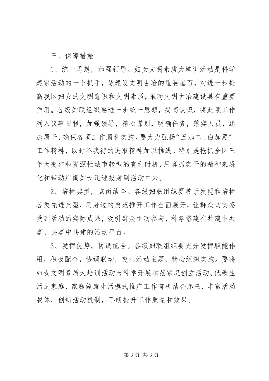 2023年区妇女联合会妇女文明素质培训活动方案.docx_第3页