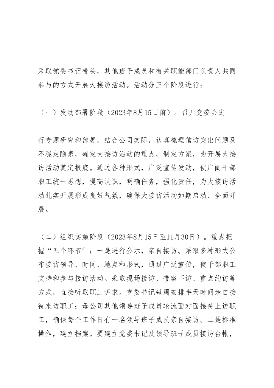 2023年关于省电力开发公司开展党委书记大接访活动的实施方案.doc_第2页