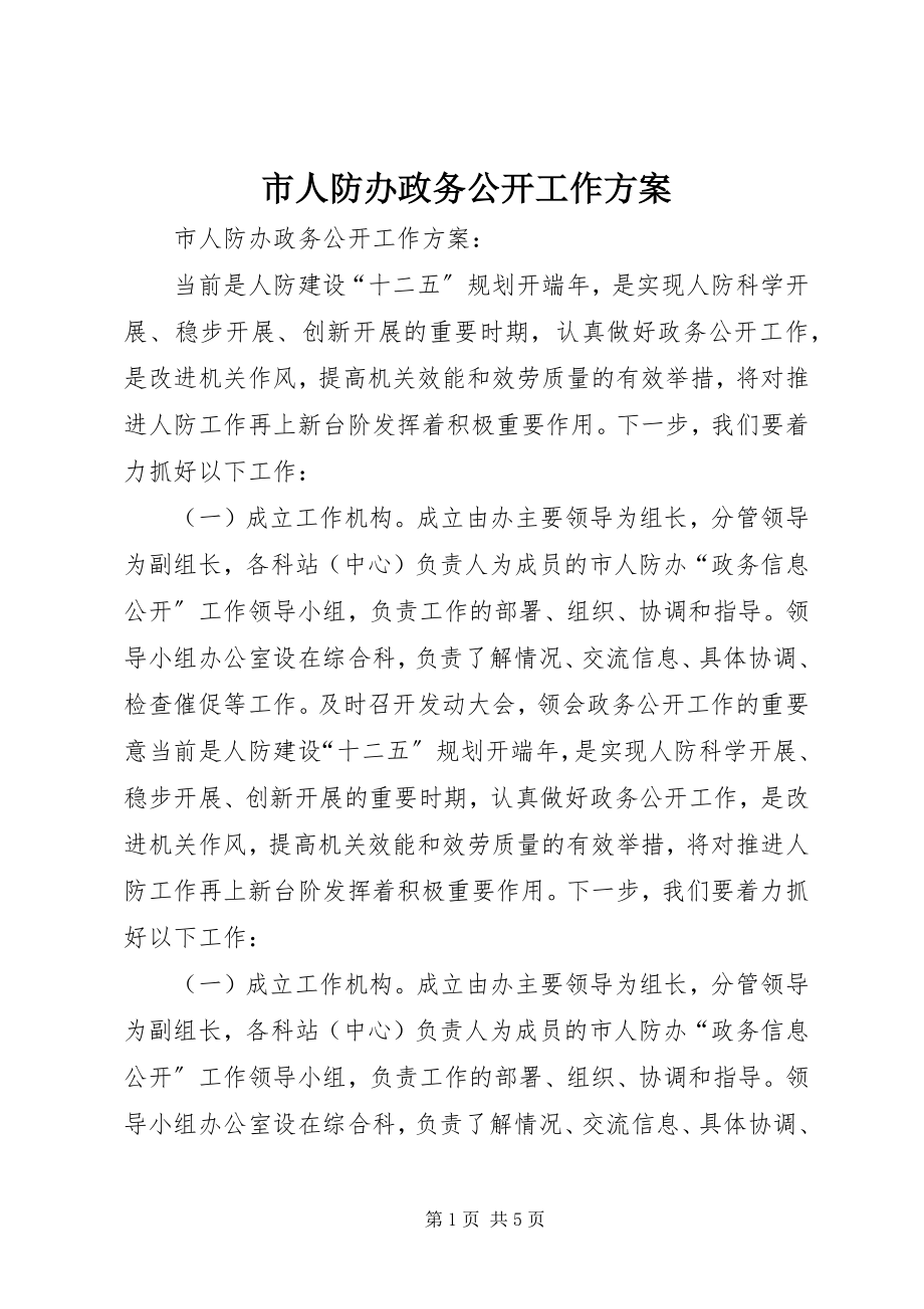 2023年市人防办政务公开工作计划.docx_第1页