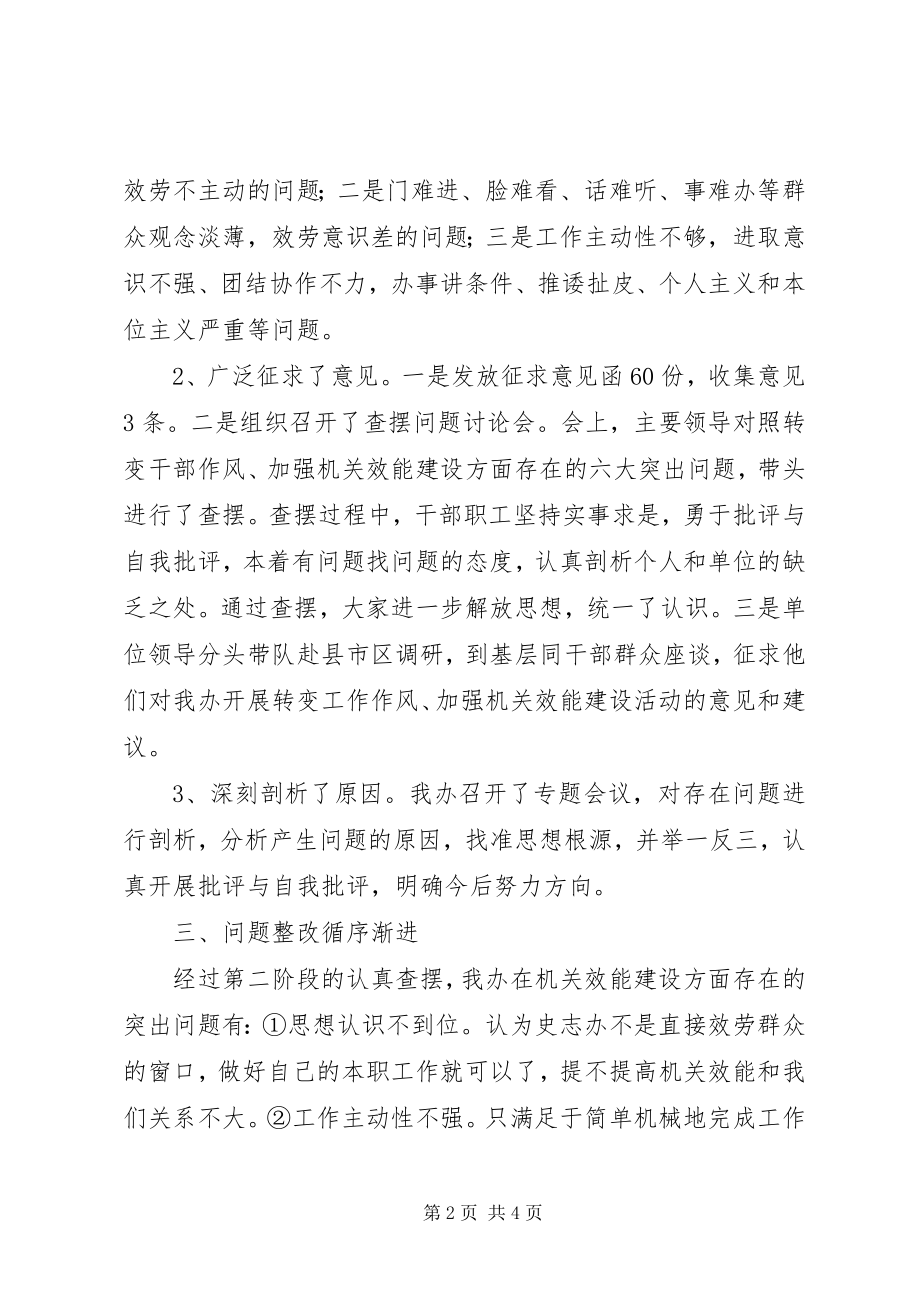 2023年史志办上半年机关效能年工作总结.docx_第2页