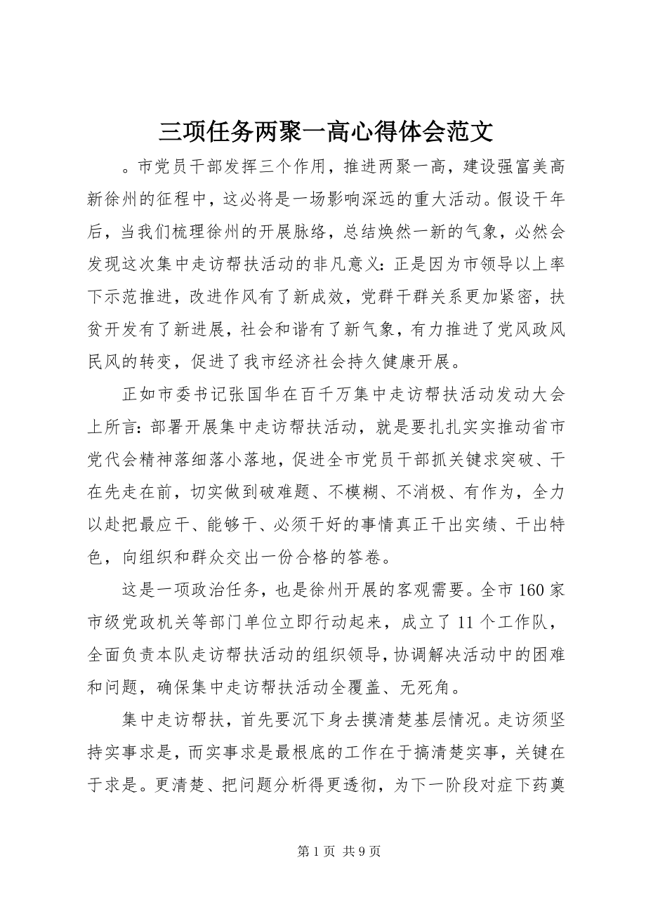 2023年三项任务两聚一高心得体会.docx_第1页