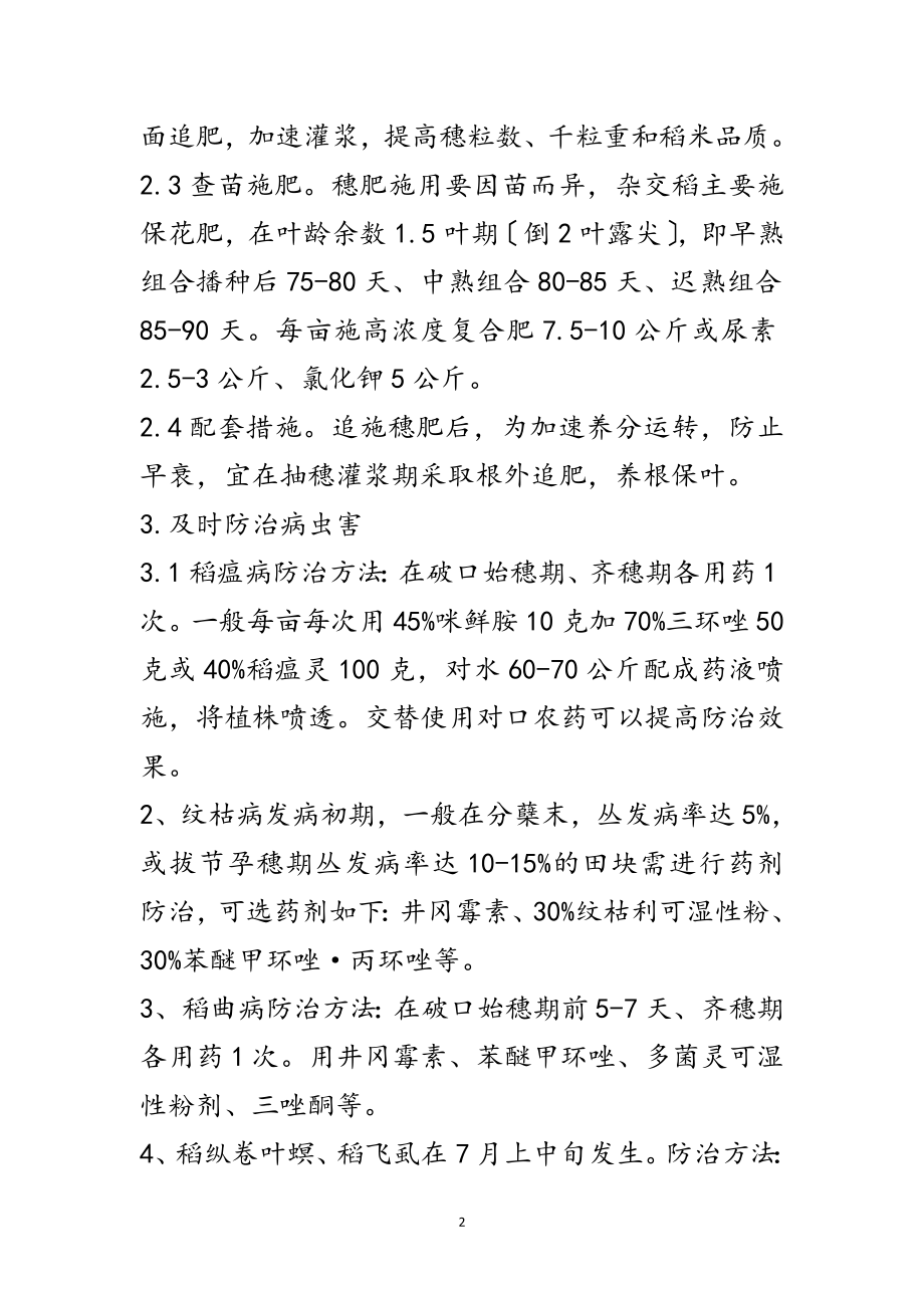 2023年杂交水稻中后期管理工作要点范文.doc_第2页