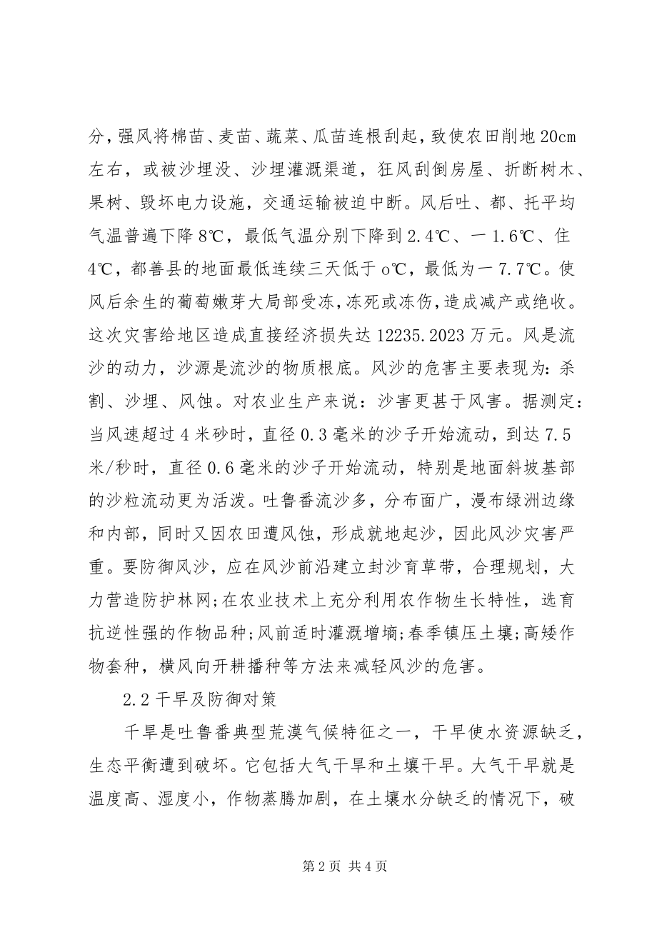 2023年天灾对吐鲁番农业的影响.docx_第2页