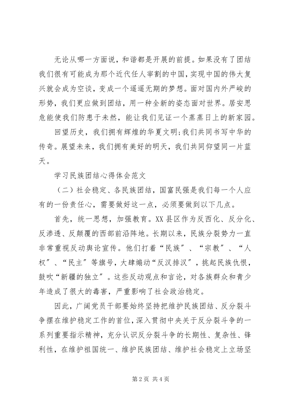 2023年学习民族团结心得体会的.docx_第2页