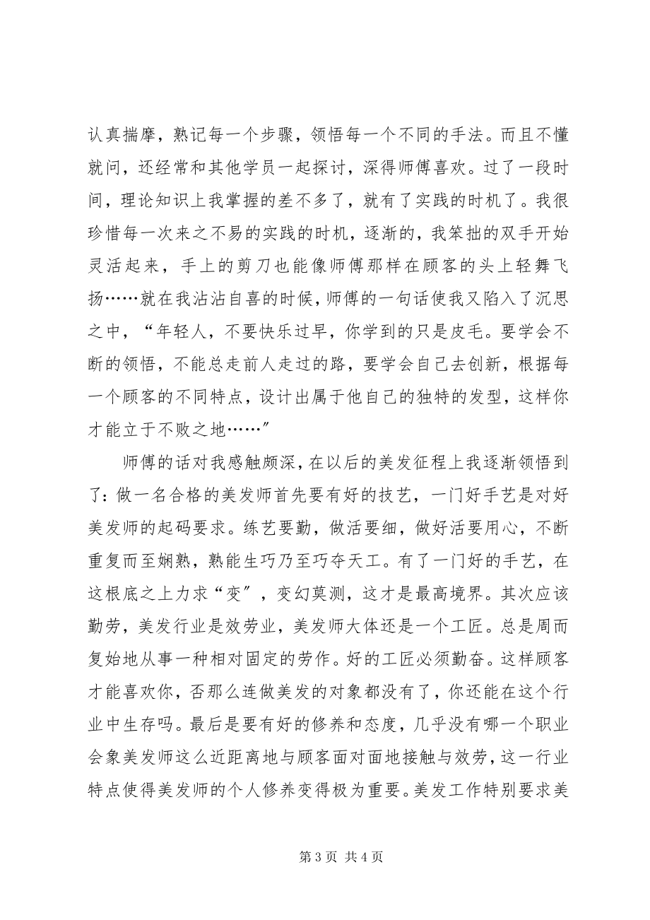 2023年美发师的先进事迹材料范本.docx_第3页