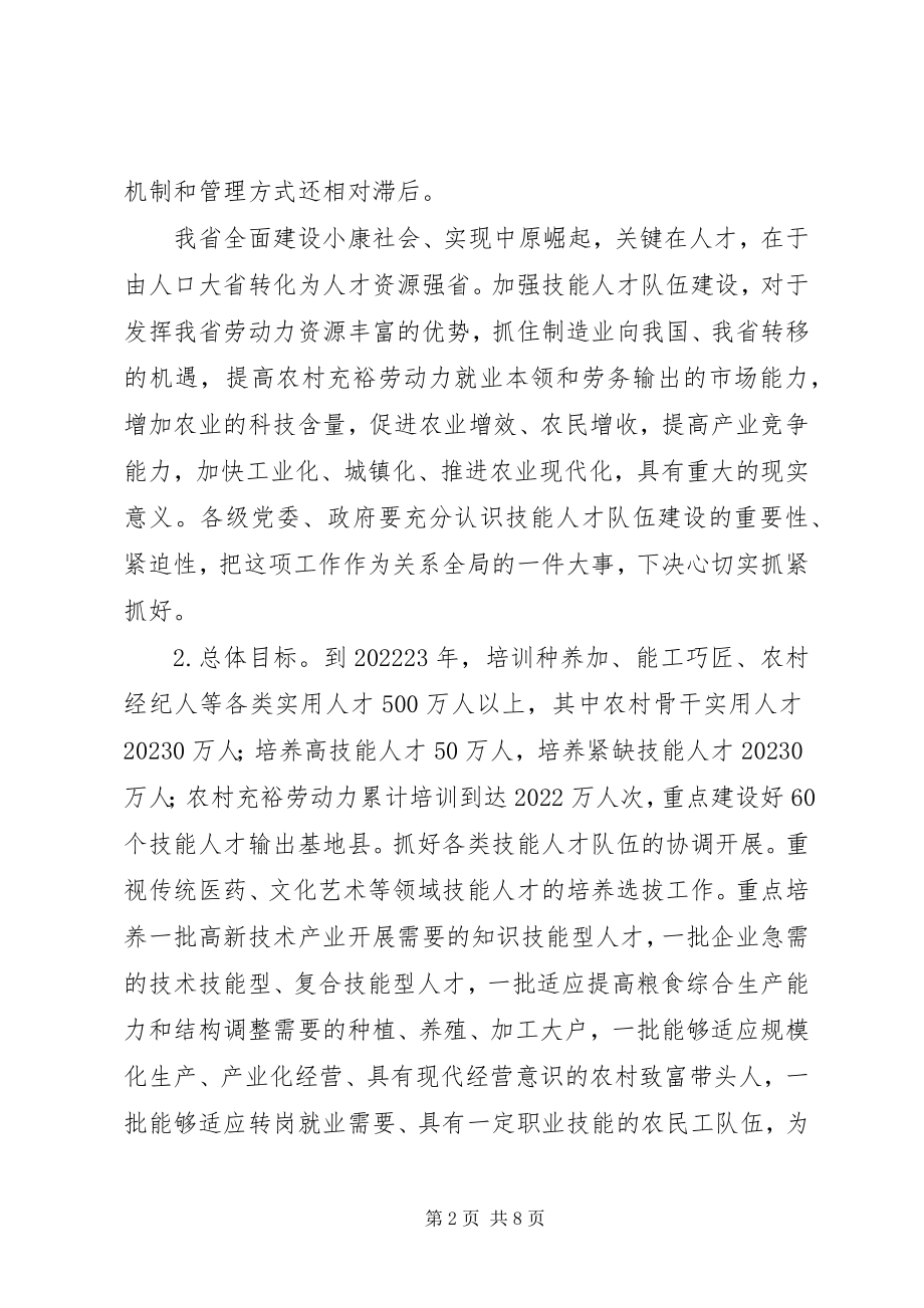 2023年建设技能人才队伍意见.docx_第2页