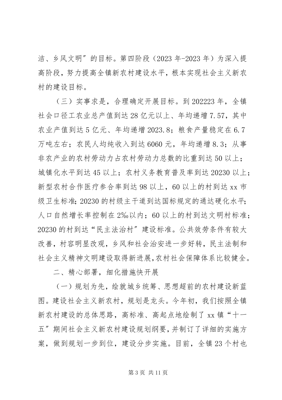 2023年乡镇建设社会主义新农村汇报材料.docx_第3页