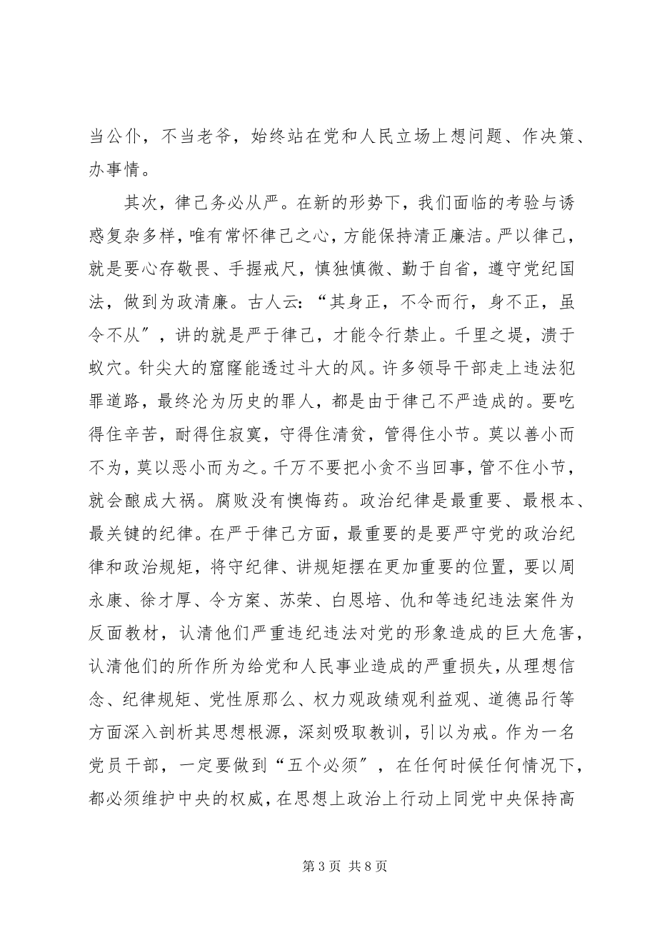 2023年“三严三实”第三专题学习研讨会讲话稿新编.docx_第3页