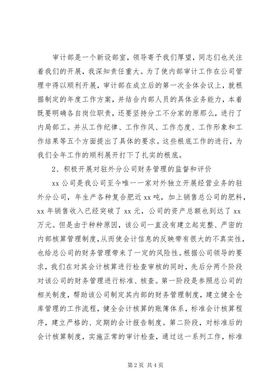 2023年审计部门年终总结.docx_第2页