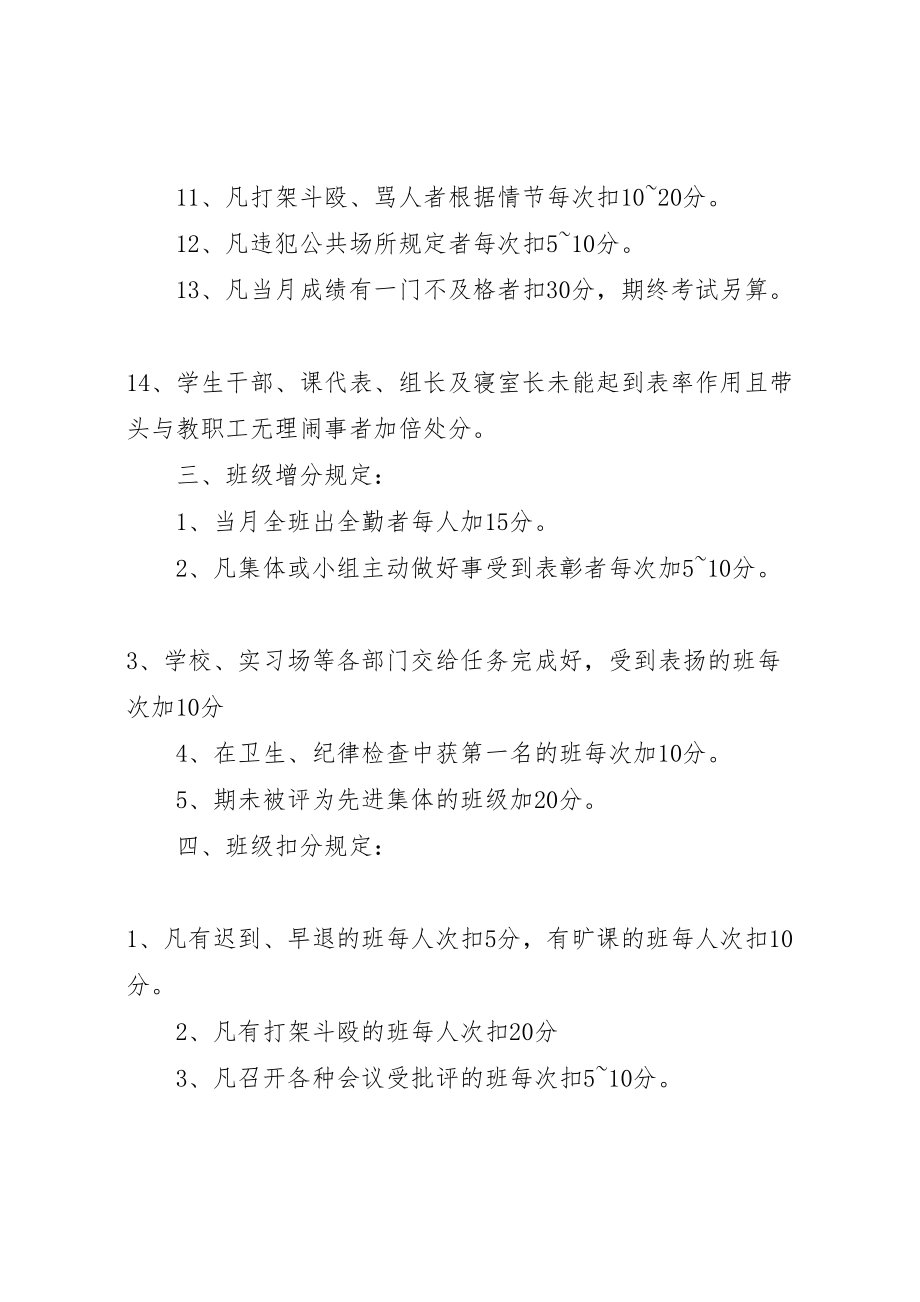 2023年学校学生管理日常行为规范评定方案 新编.doc_第3页