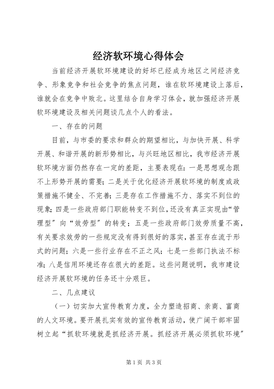 2023年经济软环境心得体会.docx_第1页