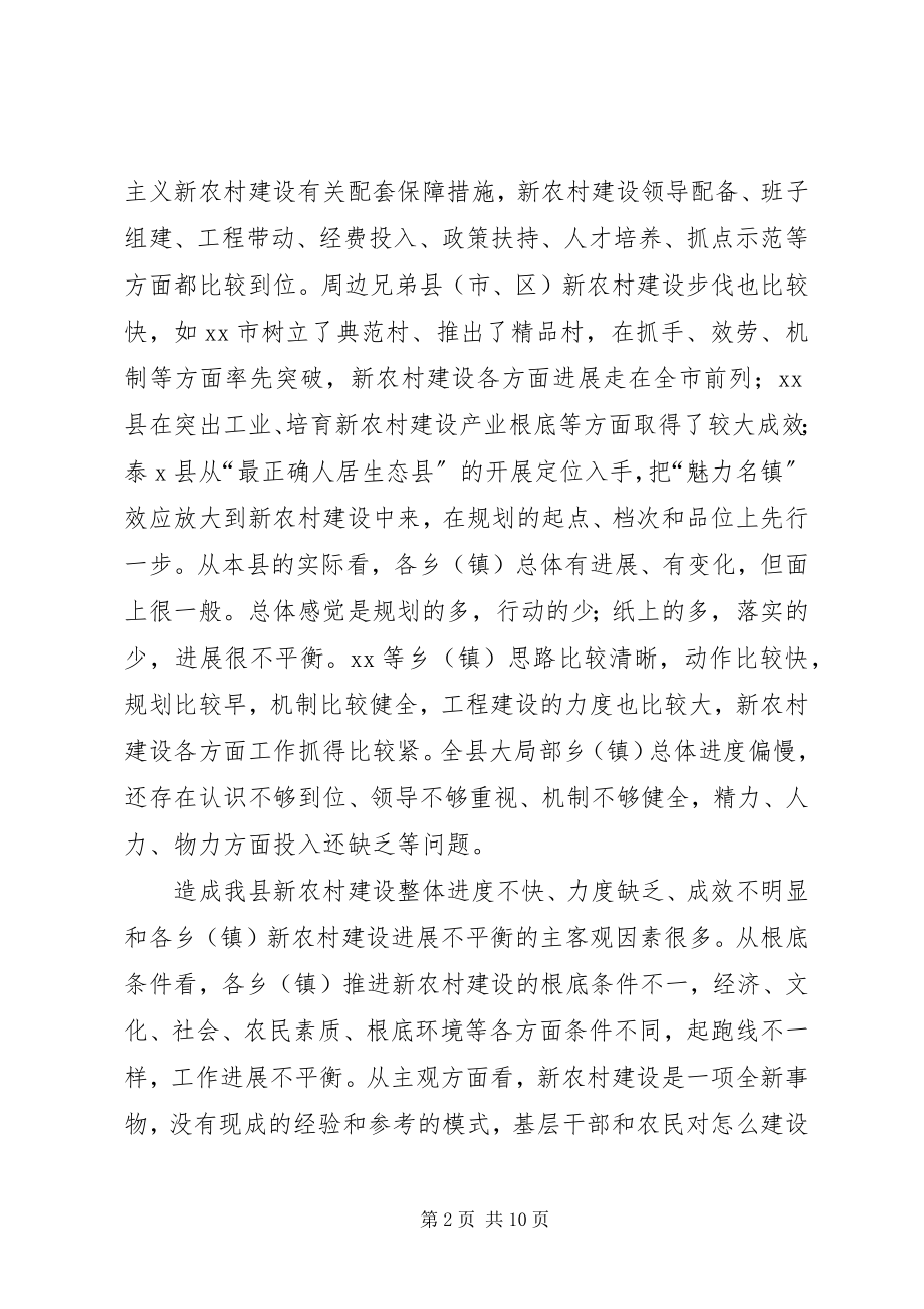 2023年在全县社会主义新农村建设现场会上的致辞.docx_第2页