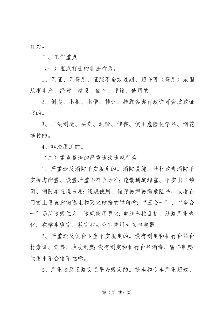 2023年教育系统安全生产打非治违专项行动实施方案.docx_第2页