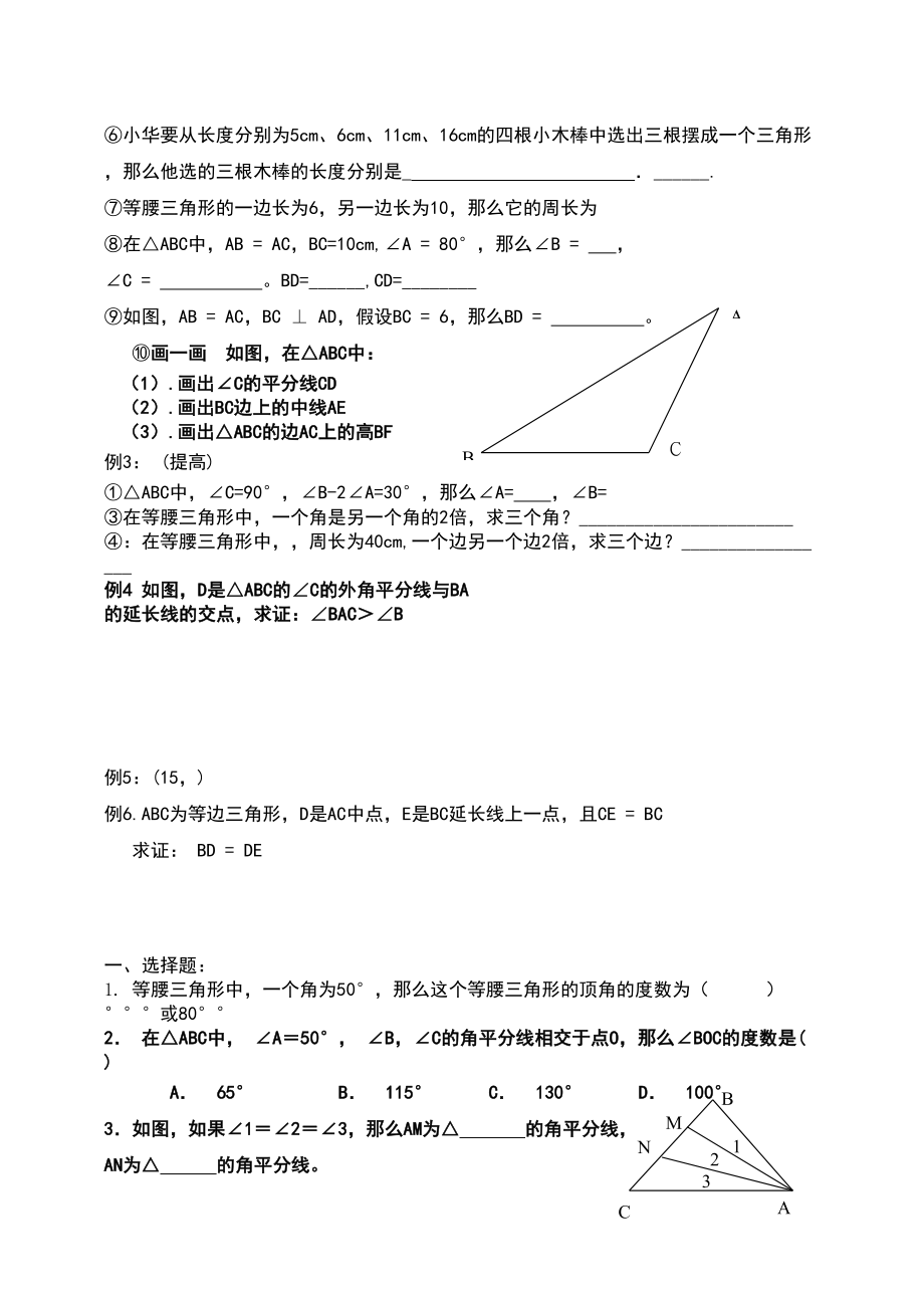 2023年初一数学三角形专题练习华师大版.docx_第2页