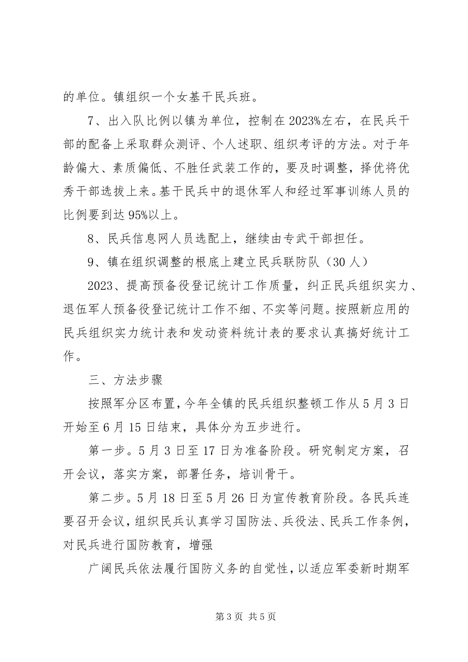 2023年民兵组织武装工作整顿方案.docx_第3页