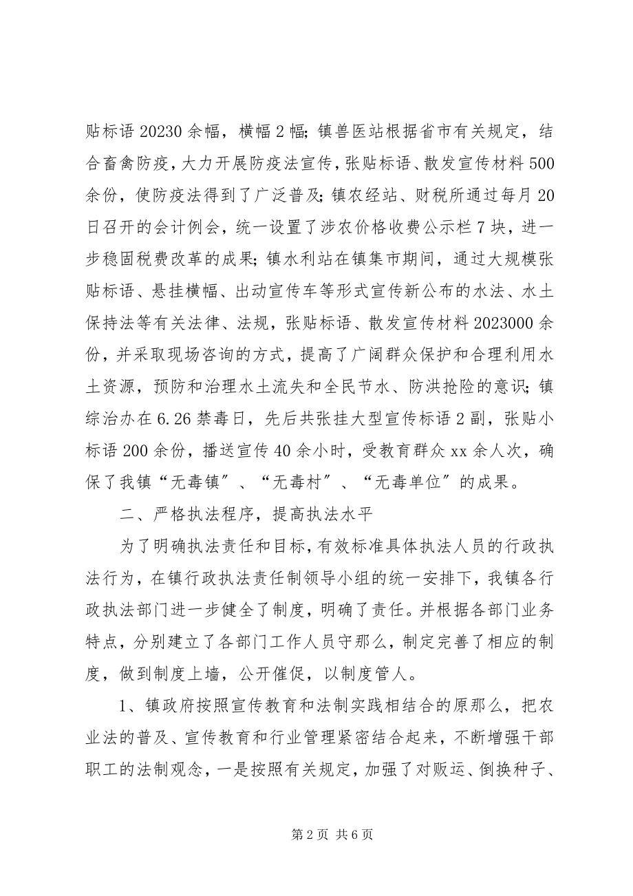 2023年乡镇行政执法工作年度总结.docx_第2页