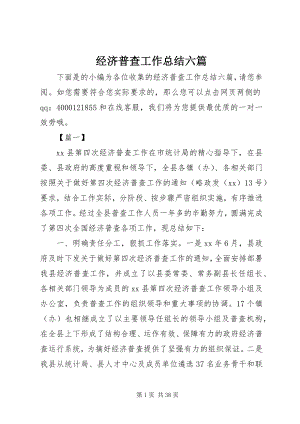 2023年经济普查工作总结六篇.docx