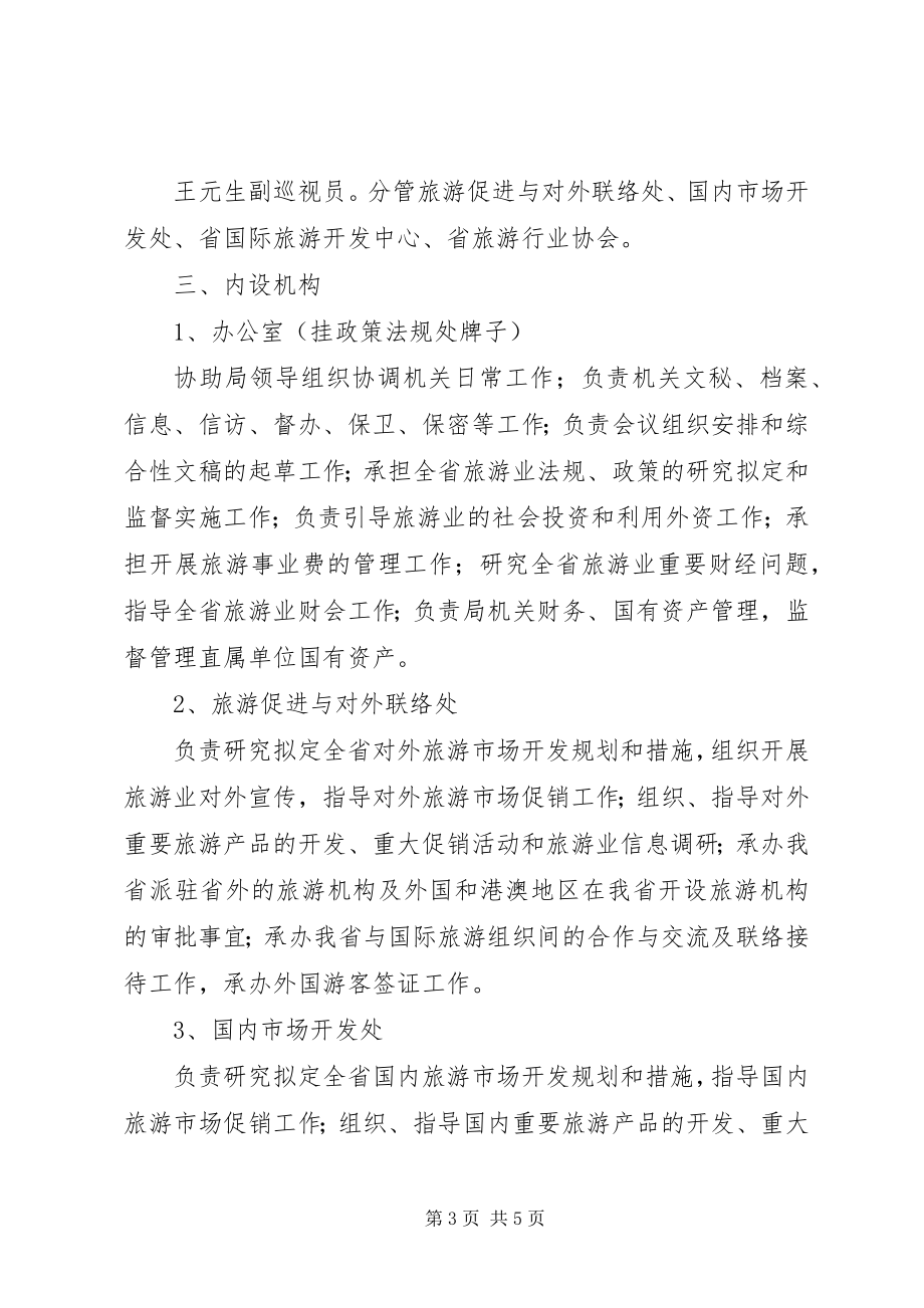 2023年XX省旅游局机构职能情况介绍新编.docx_第3页