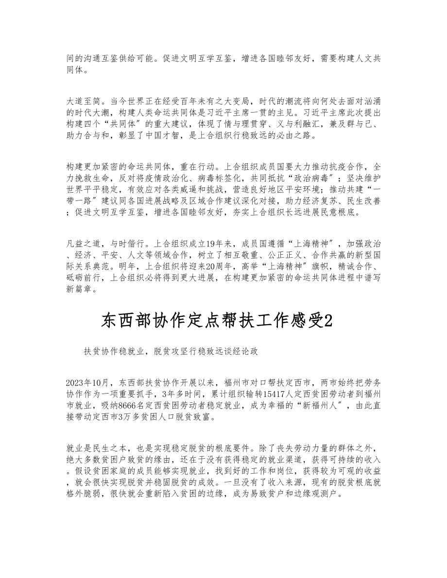 2023年东西部协作定点帮扶心得体会集锦4篇.doc_第2页