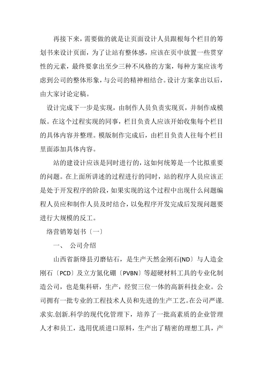 2023年网络营销策划书格式大学生网络营销策划书.doc_第2页