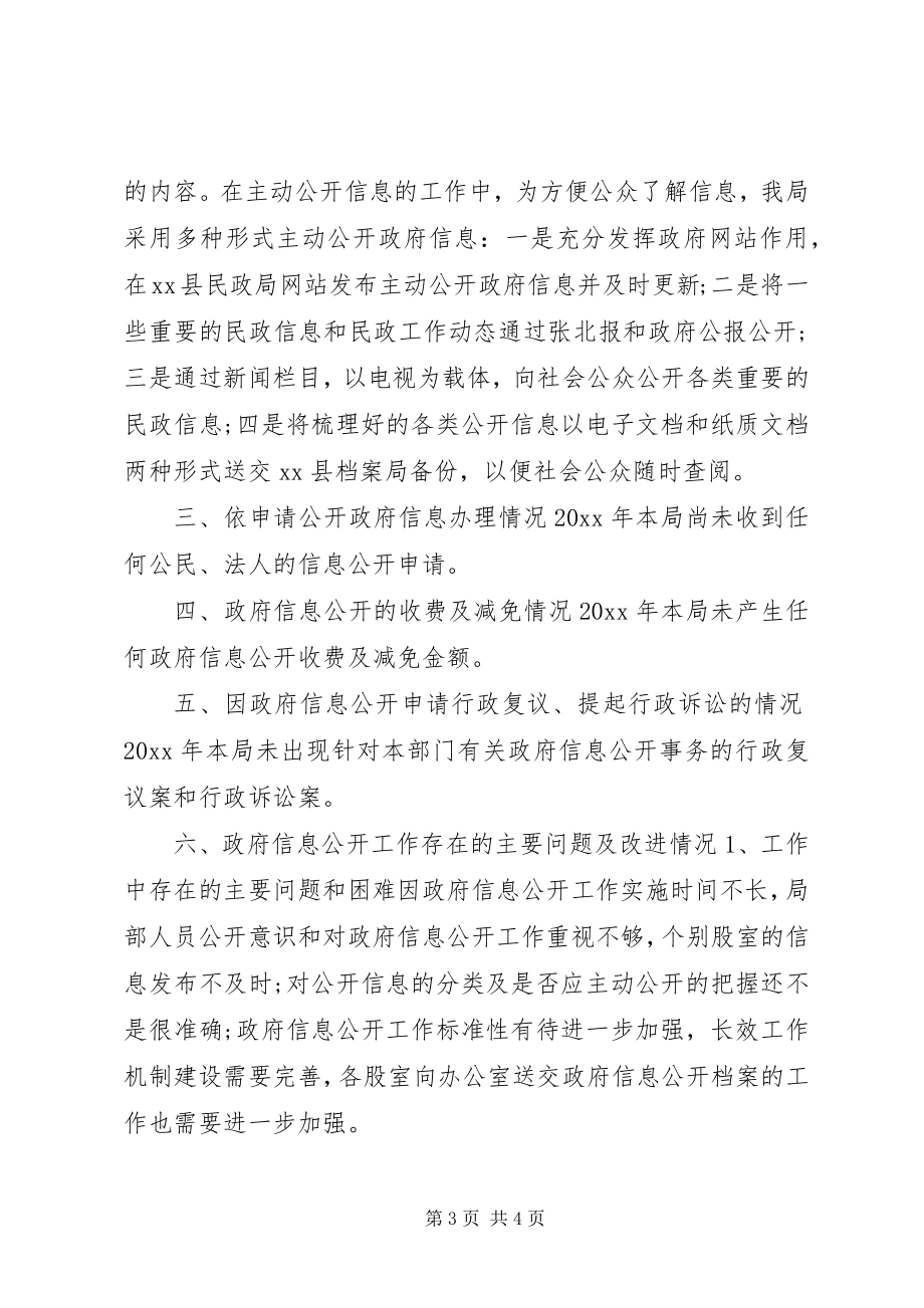 2023年民政局政府信息的工作汇报.docx_第3页