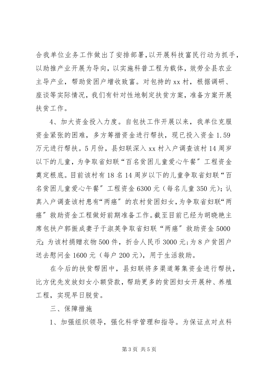 2023年县妇联上半年扶贫总结.docx_第3页