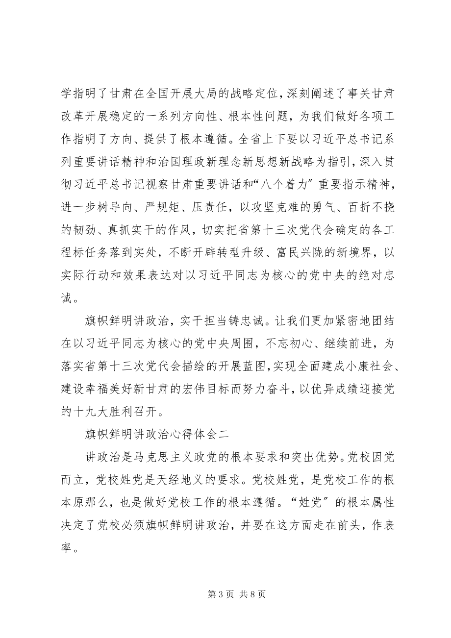 2023年旗帜鲜明讲政治心得体会.docx_第3页