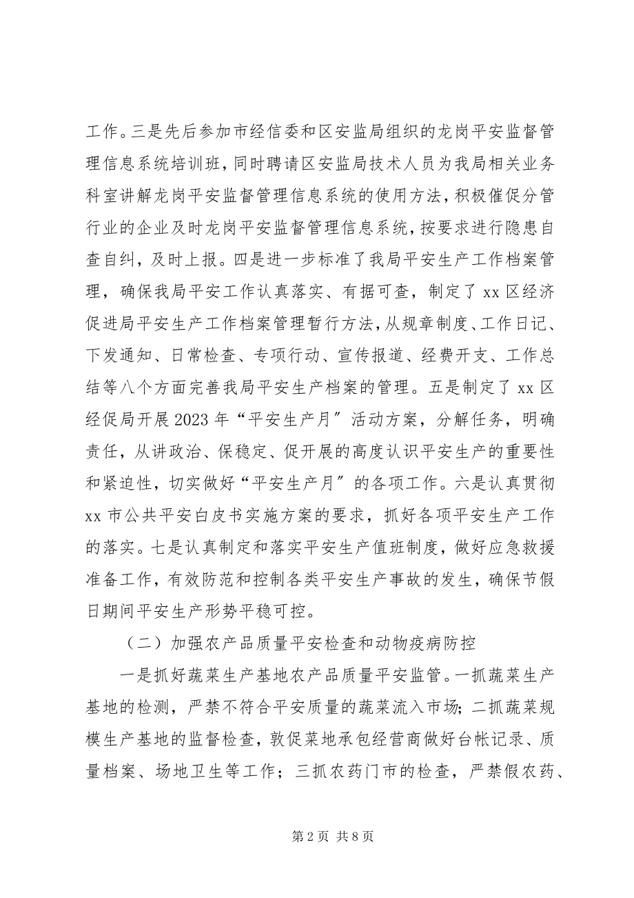 2023年经促局安全生产工作总结和工作计划.docx_第2页