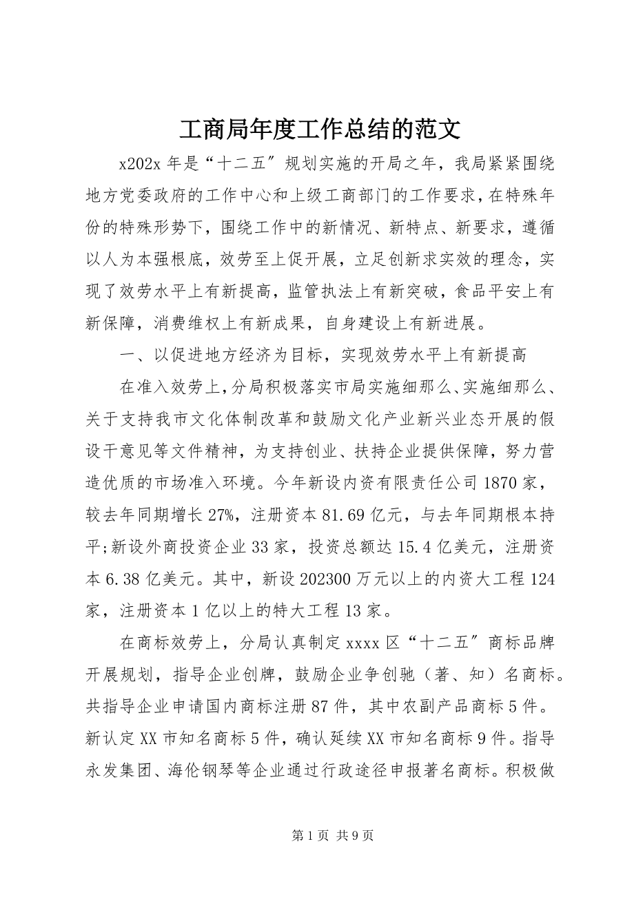 2023年工商局年度工作总结的.docx_第1页