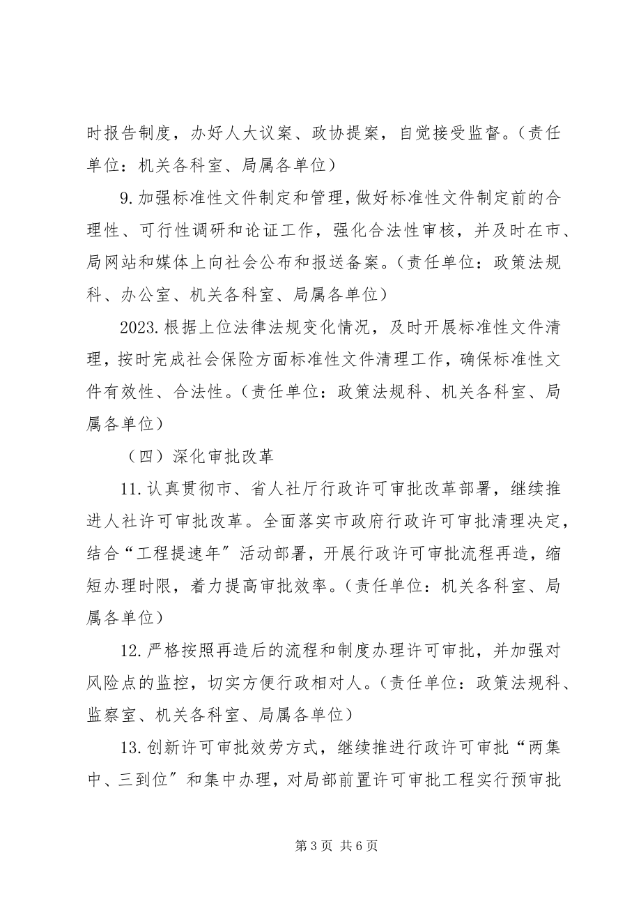 2023年人力资源社会保障依法行政工作要点.docx_第3页