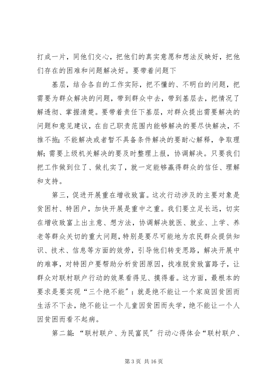 2023年联村联户为民富民行动心得体会范文大全.docx_第3页