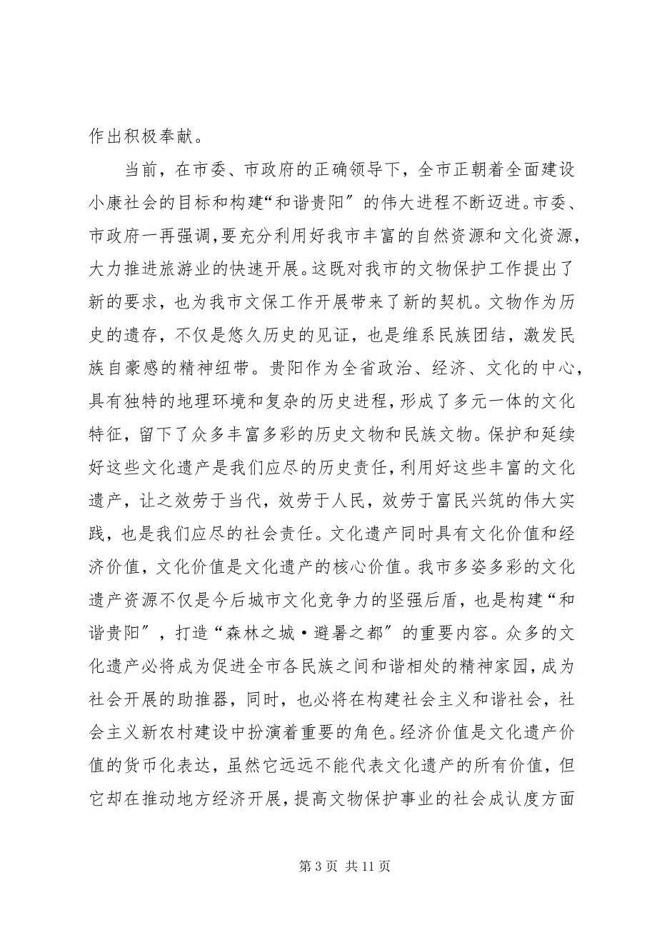 2023年全市文物工作大会领导致辞稿.docx_第3页