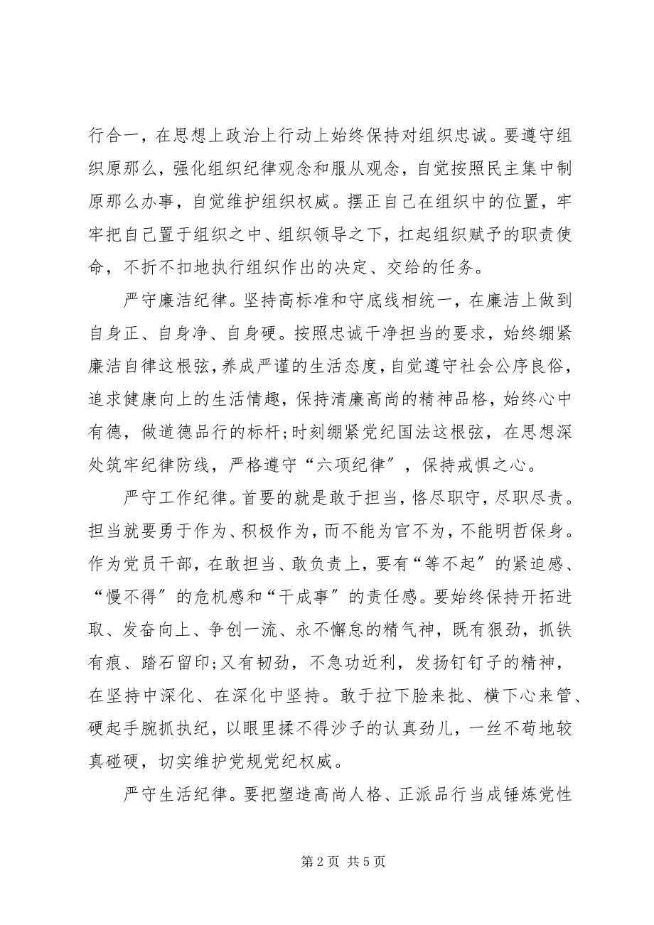 2023年讲忠诚守纪律做标杆对照检查材料.docx_第2页